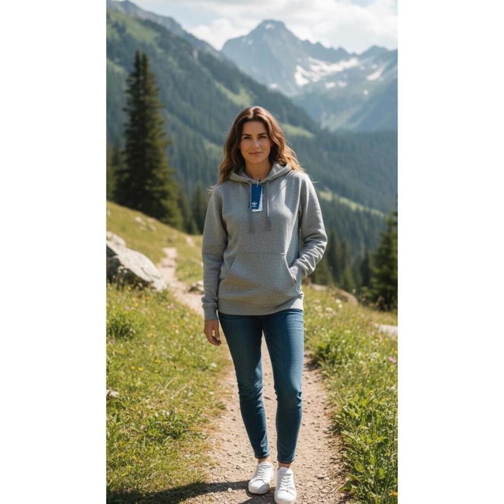 ADIDAS $60 Women’s HOODIE Sweatshirts Grey Heater Size Medium